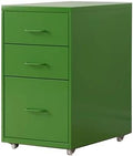 Yellow Under Desk Iron File Cabinet - Rolling Storage Drawer Removable Compact Design (28cm x 41cm x 48cm) - Ideal for Office Organization and Space-Saving Solutions