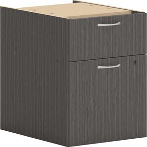 15 in. 2 x Box &amp File Mod Desk Component Pedestal Hanging Drawer - Steel Ball Bearing Teak