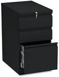 Efficiencies Mobile Pedestal File with One File/Two Box Drawers 22-7/8d Black