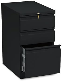 Efficiencies Mobile Pedestal File with One File/Two Box Drawers 22-7/8d Black