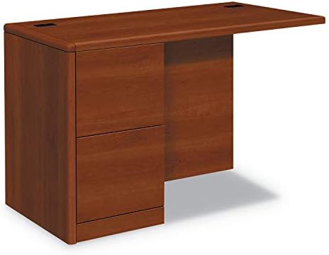 HON 10700 Series Full Left Pedestal Return 48W X 24D X 29.5H Cognac
