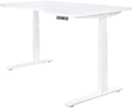 MotionWise M3 PRO Series Ergonomic Curve 30” x 60” Large Electric Sit-Stand Desk for Home Office w/Dual Motors Memory Presets (White)