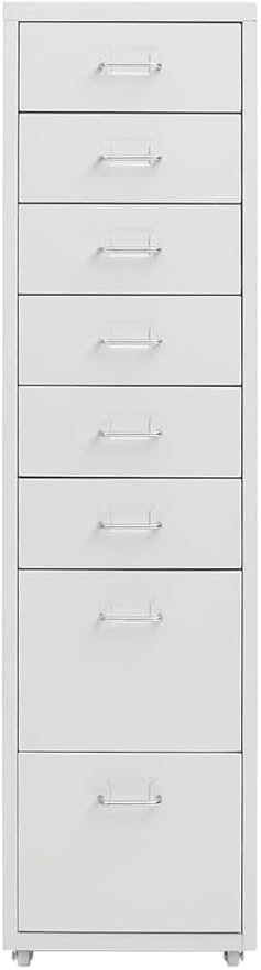ELEFOCUS Furniture-Sets-Mobile File Cabinet White 28x41x109 cm Metal(Color:Default)