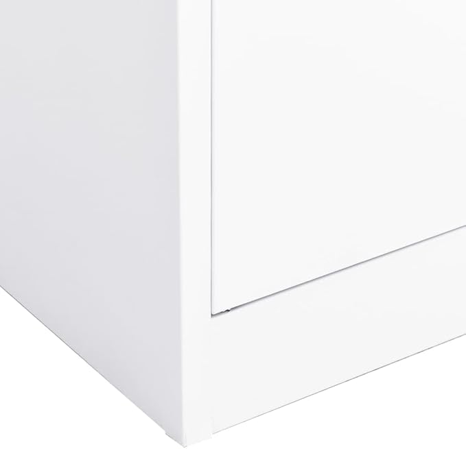 Metal Office Cabinet Garage Storage Cabinet with 4 Doors and Adjustable Shelves 70.9 White Steel Lockable File CabinetLocking Tool Cabinets for OfficeHome (Style B) -AA
