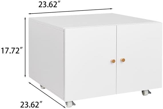 Office Storage Cabinet Printer Stand for Office Supplies and File Storage Filing Cabinet Mobile File Cabinet with Wheels Copier Cabinet Rolling Printer Cart with Storage for Printer Scanner