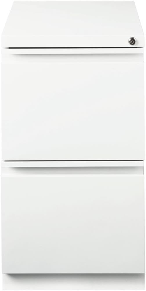 Hirsh Industries 20 Deep 2 Drawer Mobile File Cabinet File in White