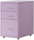 Yellow Iron Under Desk File Cabinet Rolling Drawer Storage Removable Organizer Compact Design (28cm x 41cm x 48cm) for Home Office Efficient Document Management