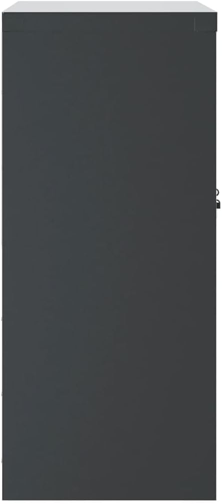 vidaXL File Cabinet Lockable Metal Storage Cabinet with Doors Anthracite Steel