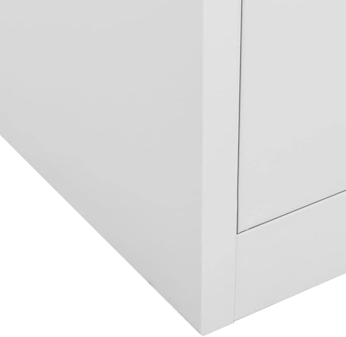 File Cabinets Standing Cabinets Bookcases Office Cabinet Light Gray 35.4x15.7x40.2 Steel Counter Cabinet with Lockable Doors for Home Office