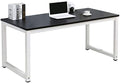 Computer Desk 43in Wood Work Desk Large Gaming Writing Desk PC Laptop Table Study Workstation Home Office Furniture (Black)