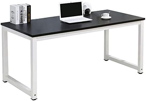 Computer Desk 43in Wood Work Desk Large Gaming Writing Desk PC Laptop Table Study Workstation Home Office Furniture (Black)