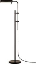 O'Bright Cedric Adjustable Pharmacy Floor Lamp - Industrial Design for Reading Crafting Work - 10W LED Height 45-61 inches - Ideal for Living Room Bedside Office - Black