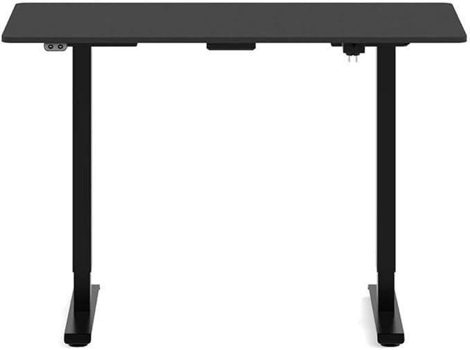 Furniture of America Tilah Metal Height Adjustable Office Desk in Black