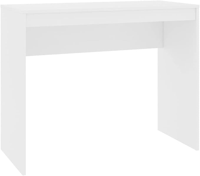 vidaXL Desk Computer Table Study Table Living Room Furniture Living Room Workroom Home Interior White Engineered Wood
