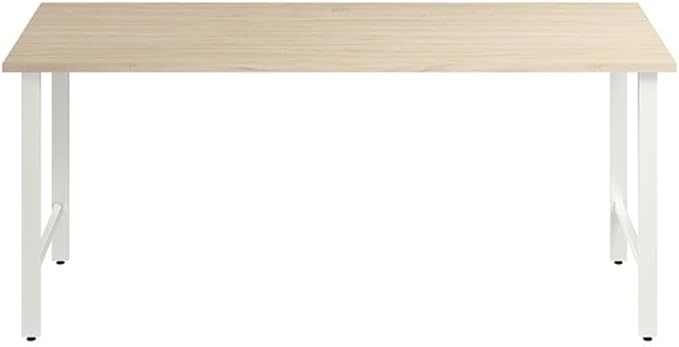 Bush Business Furniture Hustle 72W x 30D Computer Desk with Metal Legs in Natural Elm Modular Office Table for Home and Professional Workspace