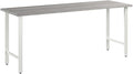 Bush Business Furniture Hustle 72W x 24D Computer Desk with Metal Legs in Platinum Gray/White Modular Office Table for Home and Professional Workspace