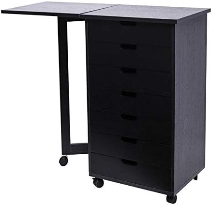 Multifunctional Storage Shelves - 7 Drawers Cabinet Modern Mobile File Cabinet Rolling File Cabinet Mobile Office Cabinet on Wheels