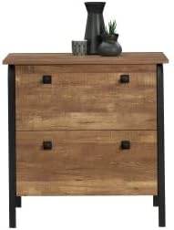 2 Drawer Small File Cabinet with Lock Under Desk Locking Storage Drawers Organizer for HomeModern Office Filing CabinetsOakdk