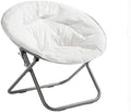 Urban Lifestyle Microsuede Foldable Saucer Chair Adult White