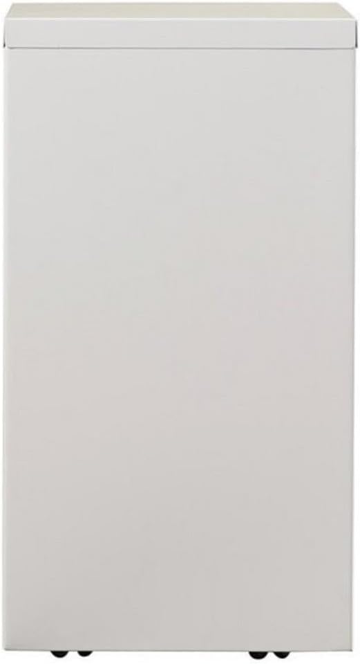 Pemberly Row 3 Drawers 27.75 Vertical White Metal Filing Cabinet Lockable Pre-Assembled Stationary Letter Size for Home Office