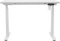 MotionWise M1 Series Height Adjustable Electric Sit Stand Desk 48” x 24” Home Office w/Single Wooden Desktop (White)