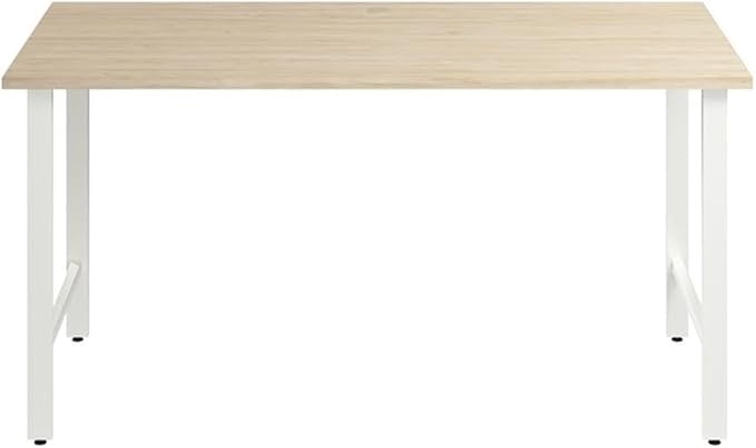 Bush Business Furniture Hustle 60W x 30D Computer Desk with Metal Legs in Natural Elm Modular Office Table for Home and Professional Workspace
