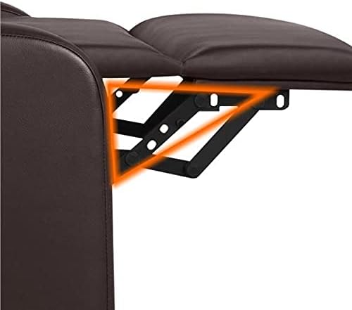 Yaheetech Padded Seat Recliner Chair Set of 2 Single Sofa Recliner Home Theater Seating PU Leather Upholstered Reclining Chair Brown
