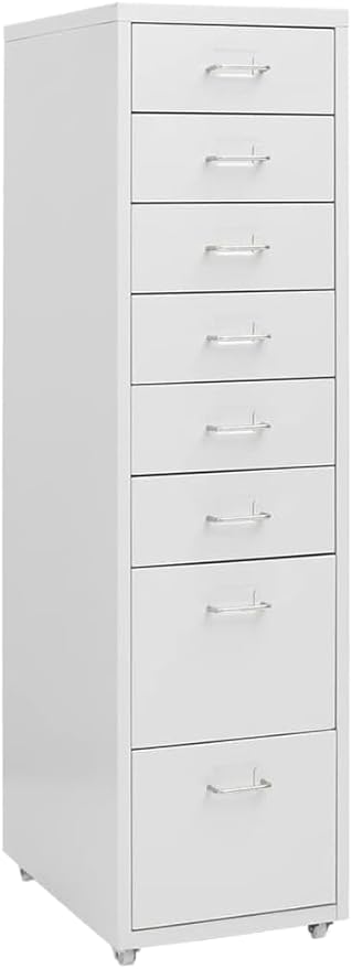 ELEFOCUS Furniture-Sets-Mobile File Cabinet White 28x41x109 cm Metal(Color:Default)