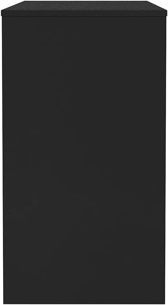 vidaXL Desk Computer Table Study Table Living Room Furniture Living Room Workroom Home Interior Black Engineered Wood