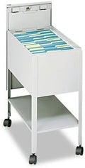 Safco Standard Mobile Tub File with Lock Letter Size Gray