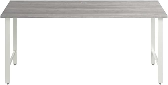Bush Business Furniture HYD148WH Hybrid 48-Inch Computer Table Desk with Metal Legs White