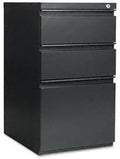 Alera Three-Drawer Mobile Pedestal File with Recessed Casters and Full-Length Pull FILEMBLEB/B/F19X28CCL (Pack of2)