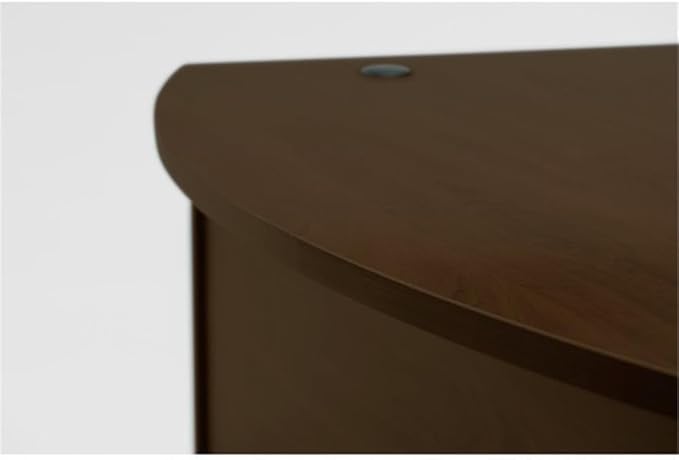 Bush Business Furniture Series C 60W x 43D Left Hand L-Bow Desk Shell in Mocha Cherry