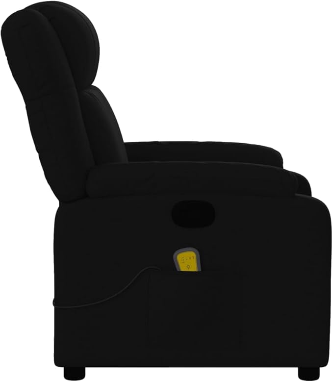 Floor Chair Arm Chair Living Room ChairsSleeper Sofa Massage Recliner Chair Black Fabricfor Apartment Living and Home Office