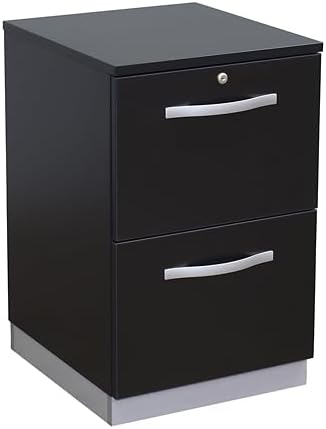 NBF 18 - 2 Drawer Lateral File Cabinet - Boardwalk Walnut Laminate Top with Locking Drawer &amp Secure File Storage - Wooden Filing Cabinet Ideal for Home Office