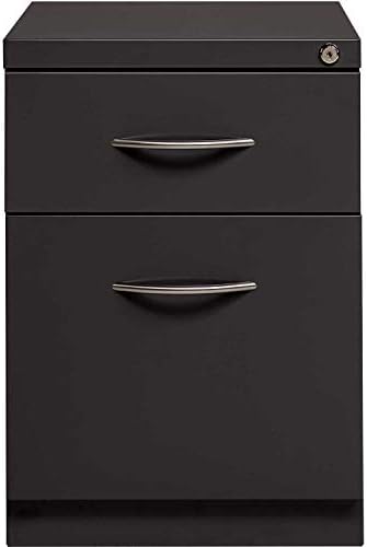 Global Industrial 2 Drawer Box/File Pedestal 15 W x 20 D x 21-3/4H Charcoal