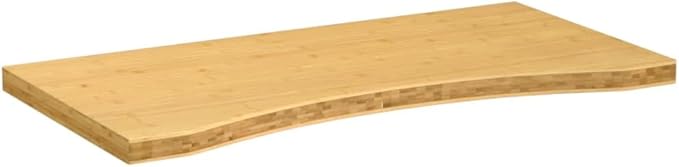 vidaXL Durable Desk Top in Natural Bamboo - Multipurpose Easy-to-Clean Surface Unique Color and Grain Patterns - 43.3x21.7x1.6