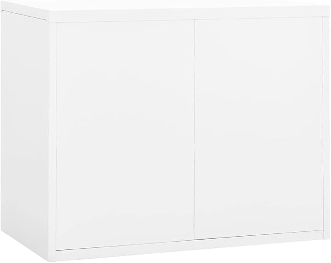 White Steel File Cabinet with Lock 2-Drawer Office Storage Cabinet for Home Office Legal/A4/Letter Size Filing 198.4 lb Capacity 35.4”x18.1”x28.5”