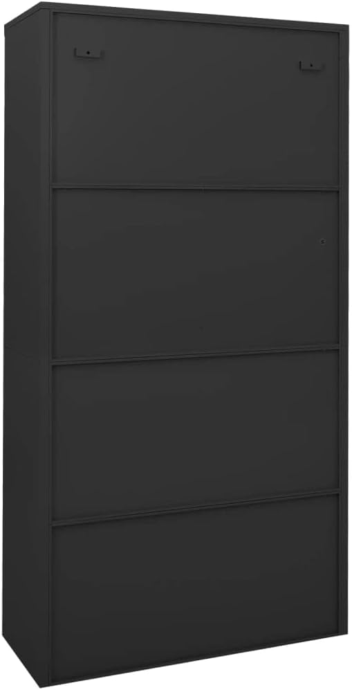 Office Cabinet with Sliding Door Anthracite 35.4x15.7x70.9 SteelOffice CabinetStorage CabinetFiling Cabinets for Storing or Displaying Your Personal ItemsBooks