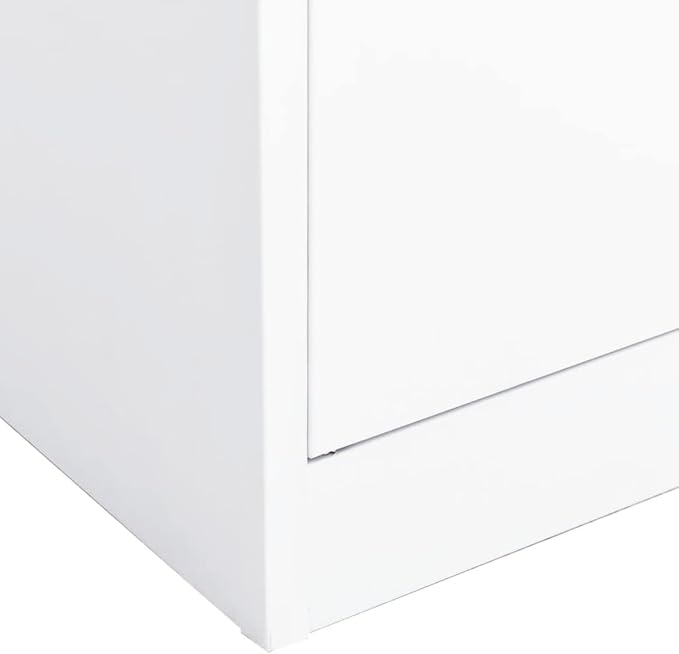 Metal Office Cabinet Garage Storage Cabinet with 4 Doors and Adjustable Shelves 70.9 White Steel Lockable File CabinetLocking Tool Cabinets for OfficeHome (Style B)