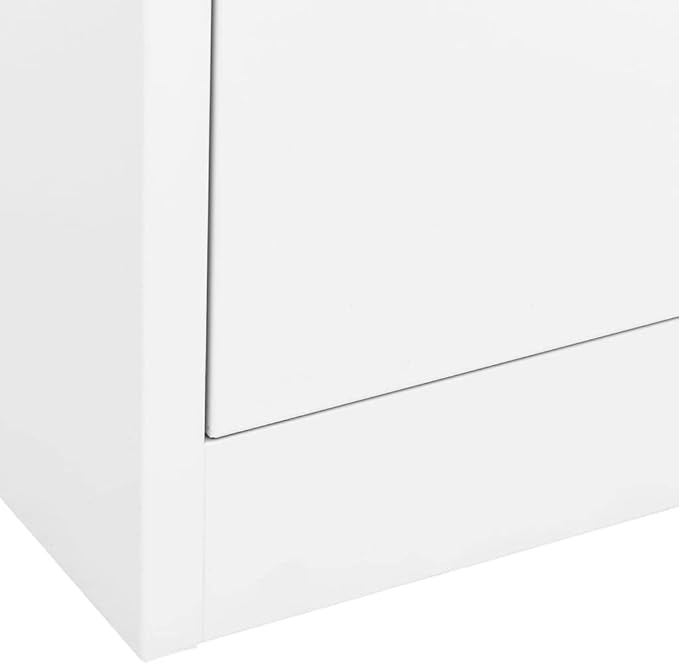 White Steel File Cabinet with Lock 2-Drawer Office Storage Cabinet for Home Office Legal/A4/Letter Size Filing 198.4 lb Capacity 35.4”x18.1”x28.5”