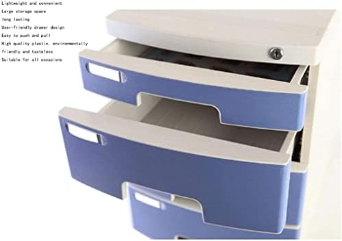 Lockable 5-Drawer Plastic File Cabinet - Desktop Storage Solution for Home &amp Office - Stylish and Functional Organization - 29.5x39.4x43cm