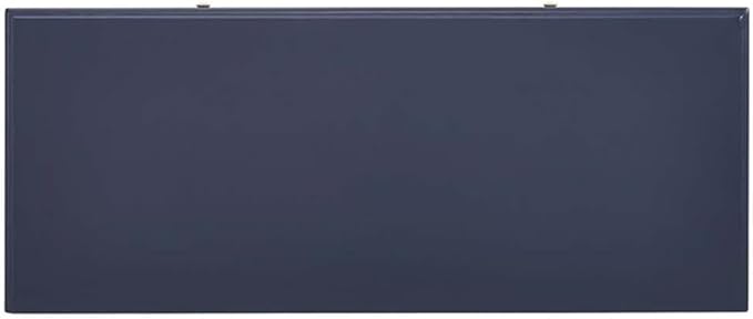 Scranton &amp Co 47 W Mid-Century Metal &amp Wood Writing Desk Sleek Design Incredible Quality for Office/Home Decor in Blue &amp Gold Finish
