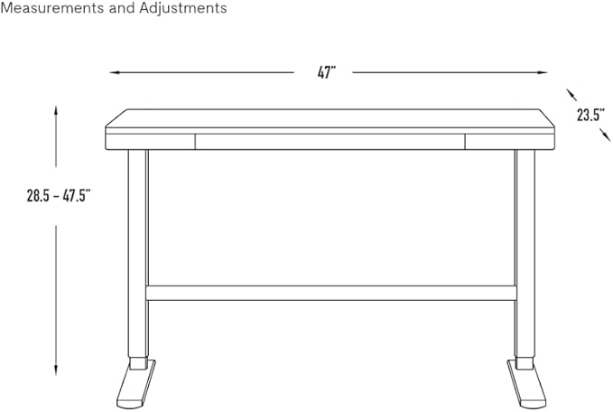 Laura Davidson Furniture Liberty Adjustable Electric Standing Desk Stand Up Desk and Sit Desk with Memory Presets and Drawer Home Office Desk Computer Desk (White with Oak Top)