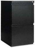Alera Two-Drawer Metal Pedestal File With Full-Length Pull 14-7/8w x 19-1/8d Black