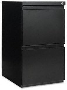 Alera Two-Drawer Metal Pedestal File With Full-Length Pull 14-7/8w x 19-1/8d Black