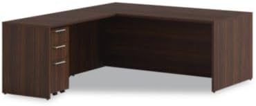 Alera Seville Series Mobile Pedestal Left/Right 3-Drawer: Box/Box/File Legal Mahogany 15 x 18 x 27