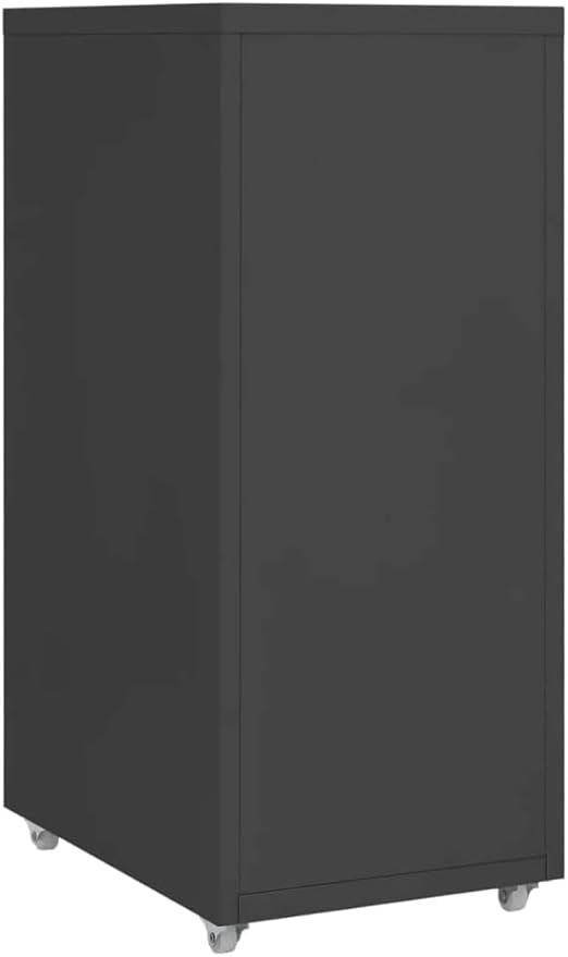 ELEFOCUS FurnitureCabinets StorageFiling CabinetsMobile File Cabinet Anthracite 28x41x69 cm Metal(Color:Default)