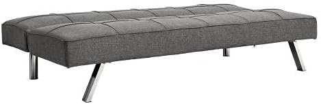 Futon Sofa Bed Couch Modern Loveseat Sleeper 3 Seater Sofa Couch Bed Convertible Folding Love Seat Daybed for Small Spaces Office BedroomDorm (Gray)
