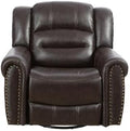 Manual Breathing Leather Recliner ChairLiving Room ChairLeather Chair for Home/Office(Leather Reclining Chair) Brown